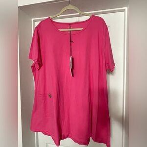 NWT Neon Buddha Top Tunic. Pink. 3X